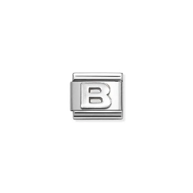 Classic Oxidised Silver B Letters & Numbers Charms