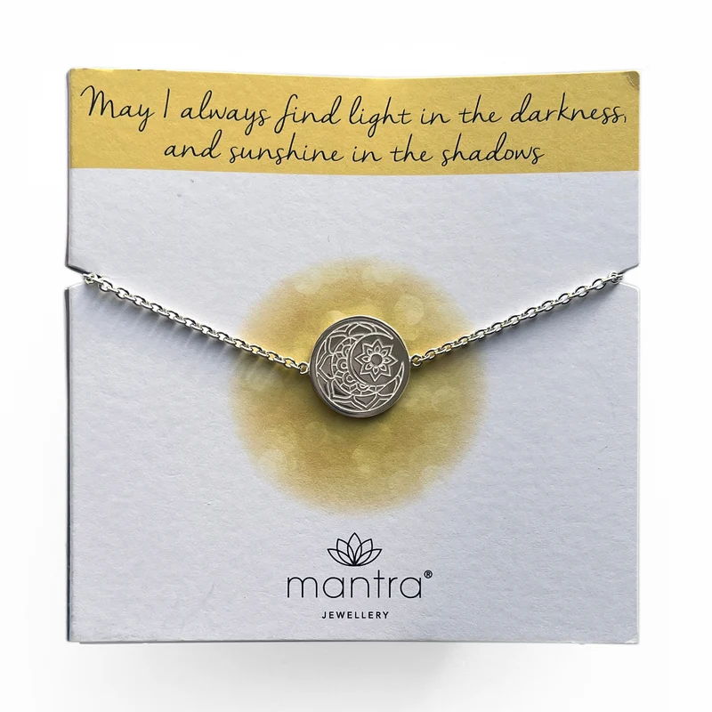 Moon & Sun Disc Bracelet in Sterling Silver