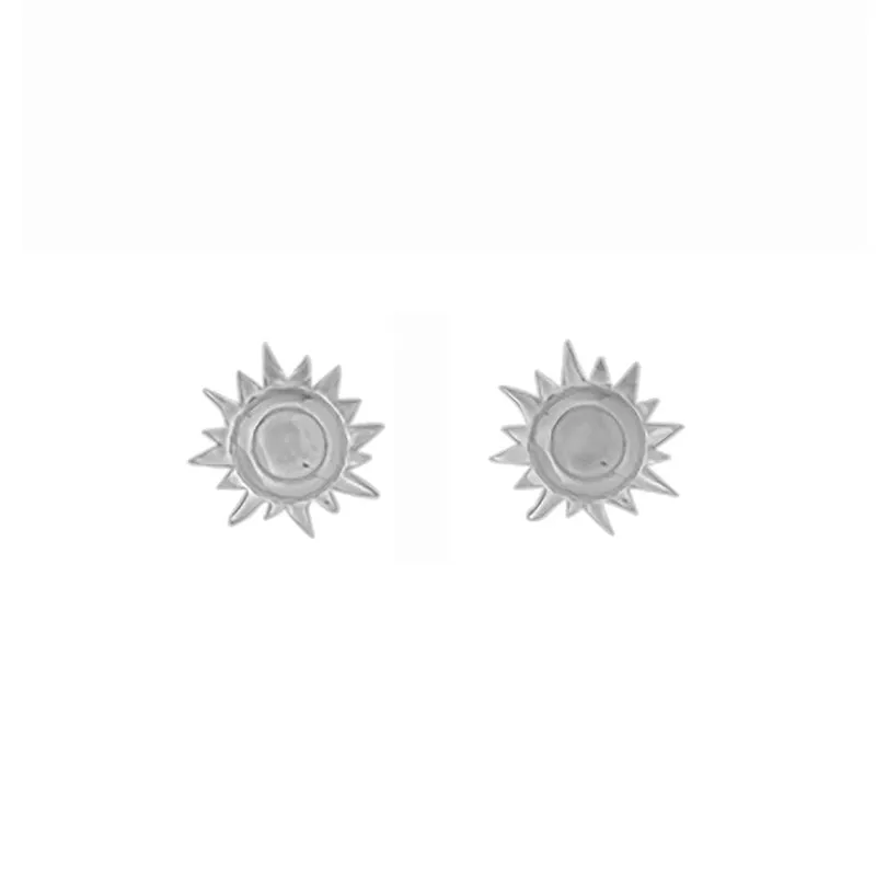 Sun Earrings in Sterling Silver
