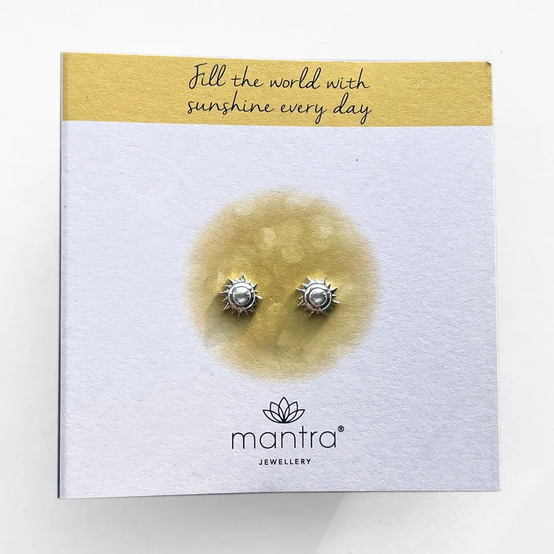 Sun Earrings in Sterling Silver