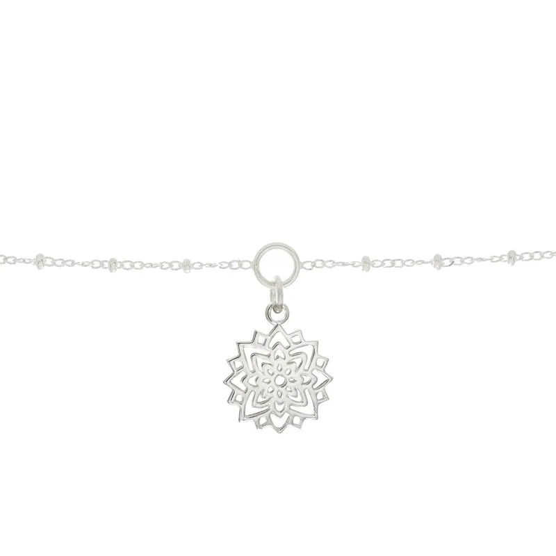 Crown Chakra Charm Bracelet in Sterling Silver
