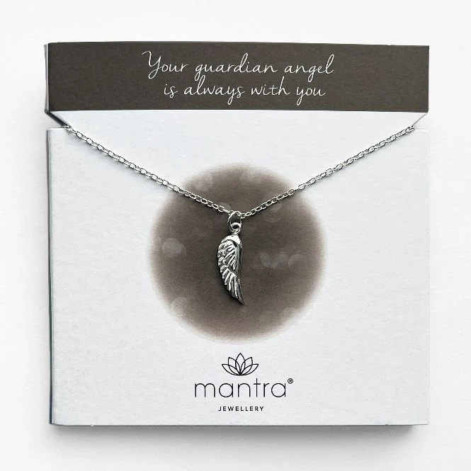 Angel Wing Necklace in Sterling Silver
