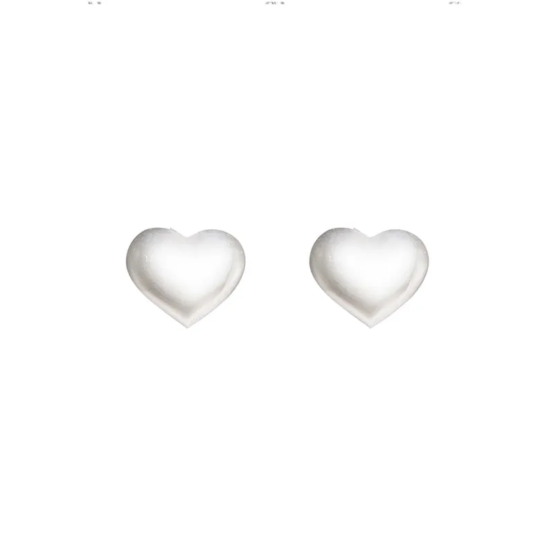 Heart Earrings in Sterling Silver