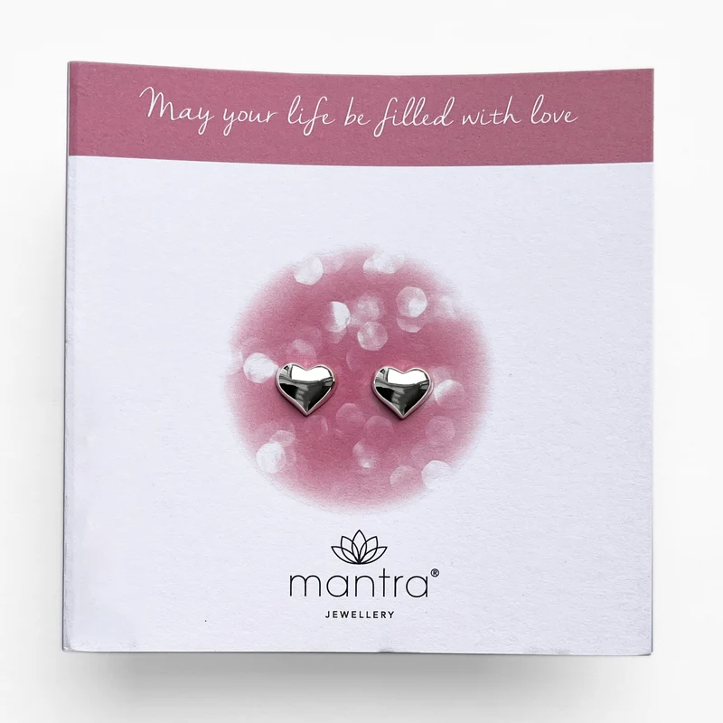 Heart Earrings in Sterling Silver