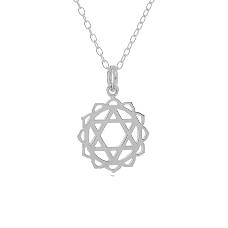 Heart Chakra Necklace in Sterling Silver