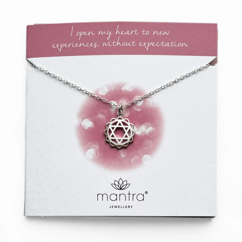 Heart Chakra Necklace in Sterling Silver