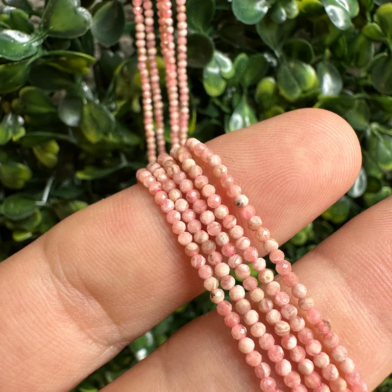 Facettierte Rhodochrositperlen 2 mm