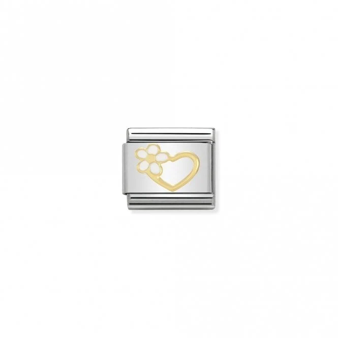 Classic Gold Heart with Flower Love & Hearts Charms