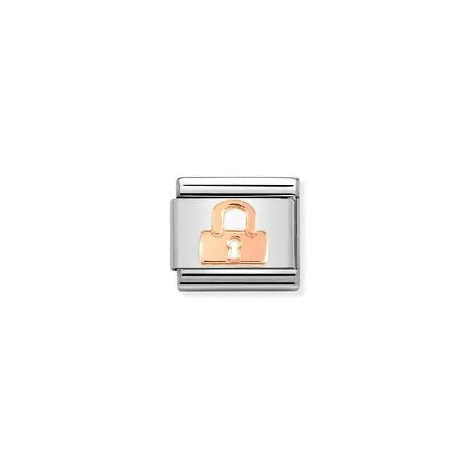 Classic Rose Gold Padlock Love & Hearts Charms