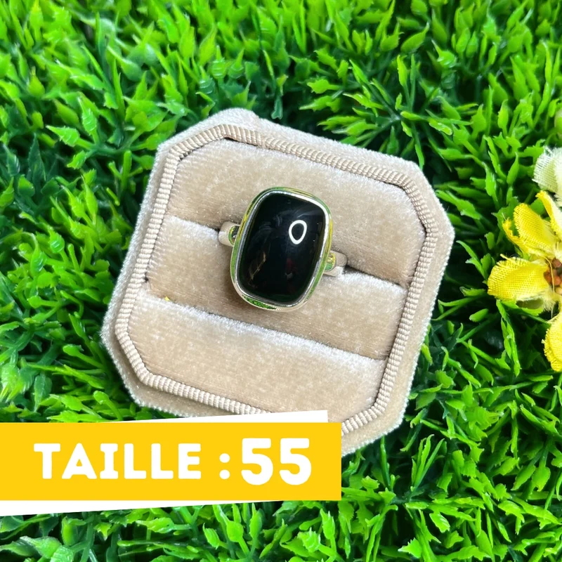 Silberner Onyxring #11