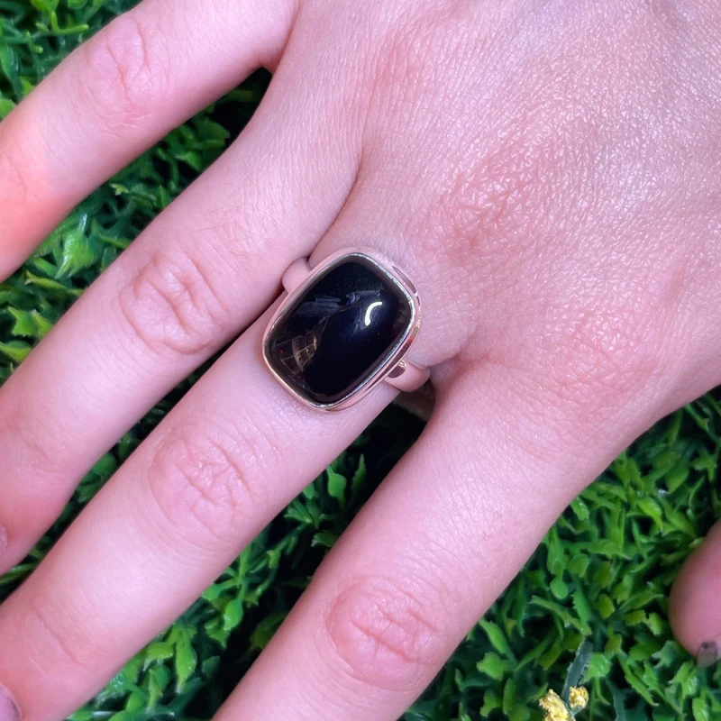 Silberner Onyxring #11