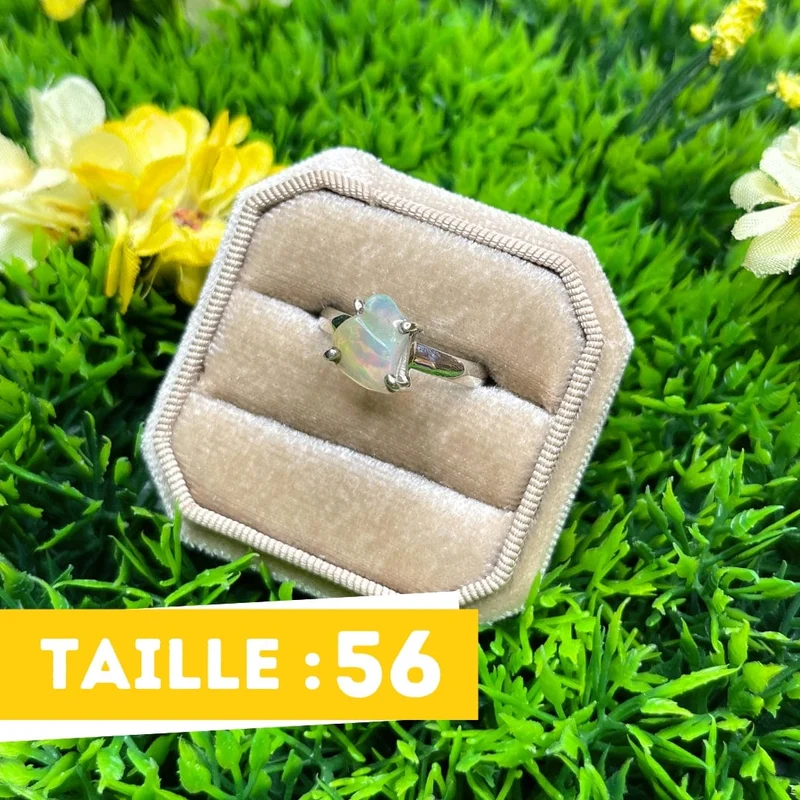 Äthiopischer Opal-Silberring #29