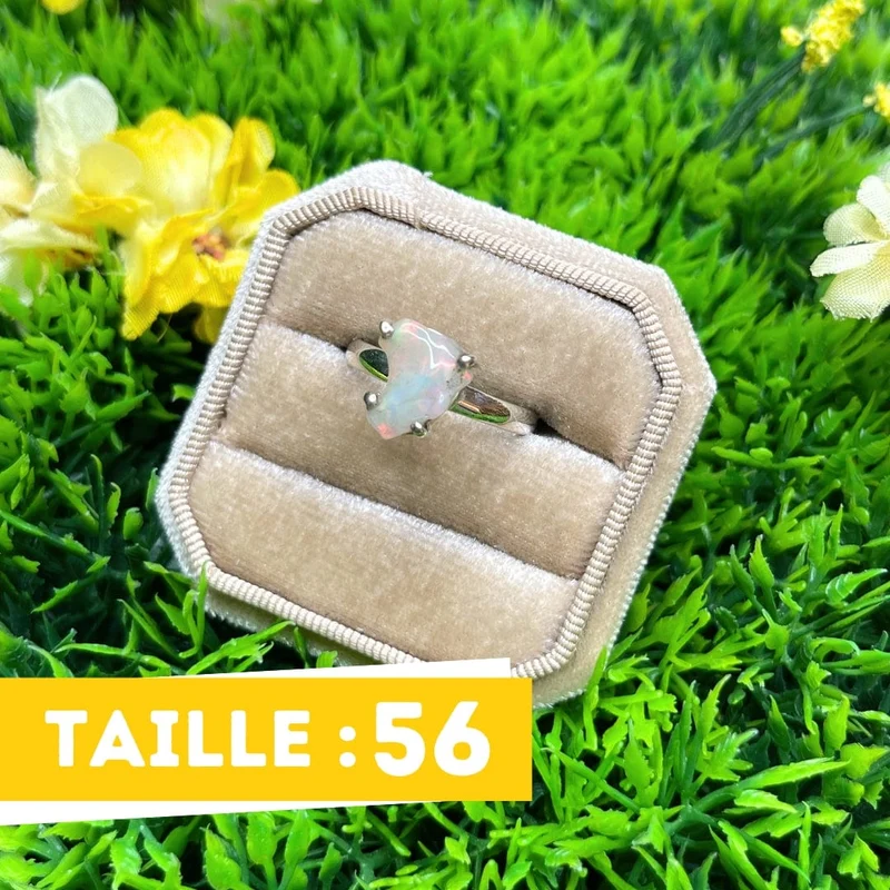 Äthiopischer Opal-Silberring #30
