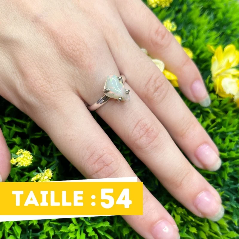 Äthiopischer Opal-Silberring #20