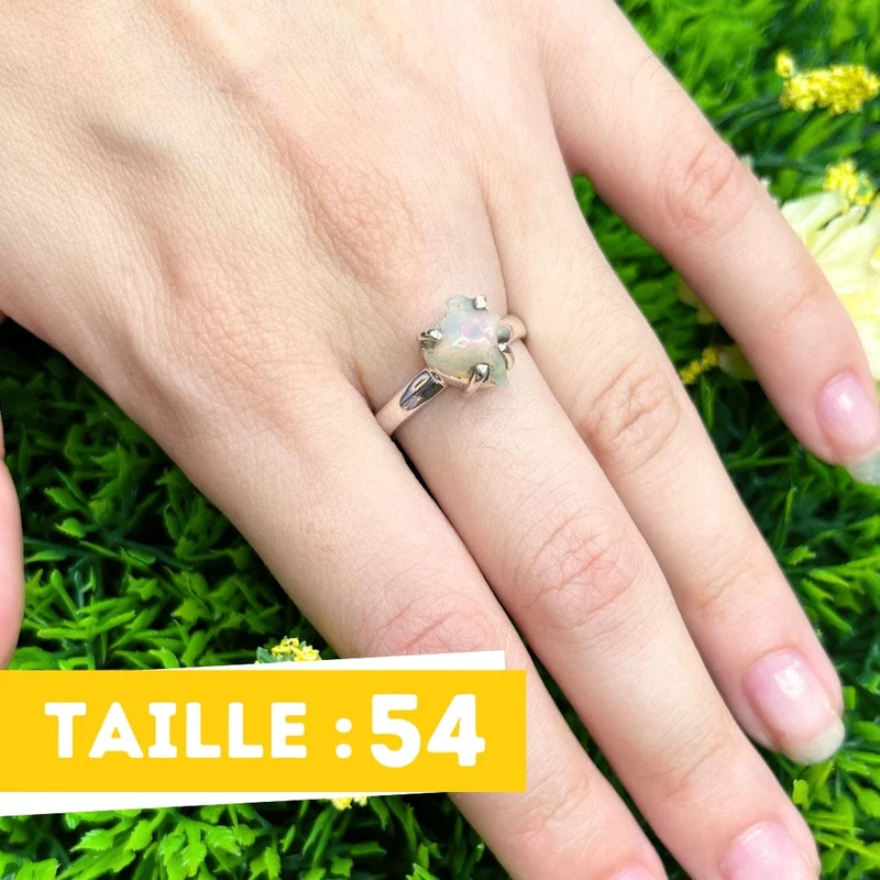 Äthiopischer Opal-Silberring #21
