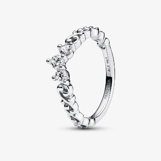 Regal Swirl Tiara Ring, Size 50