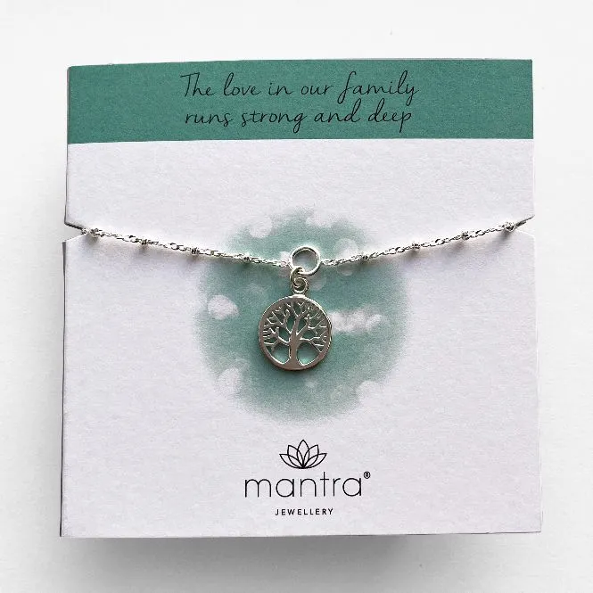 Family Tree Charm Bracelet in Sterling Silver