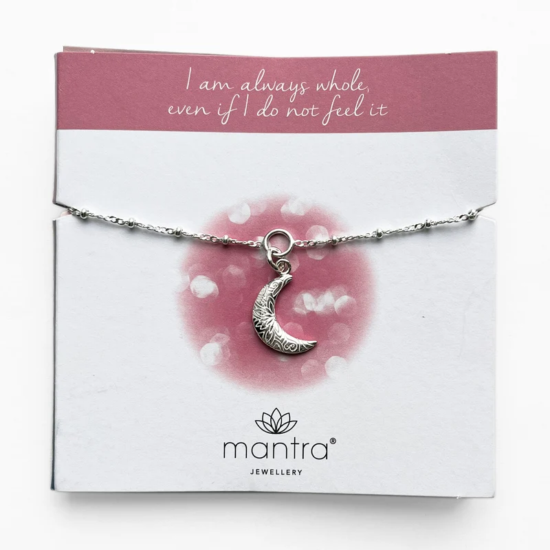 Crescent Moon Charm Bracelet in Sterling Silver