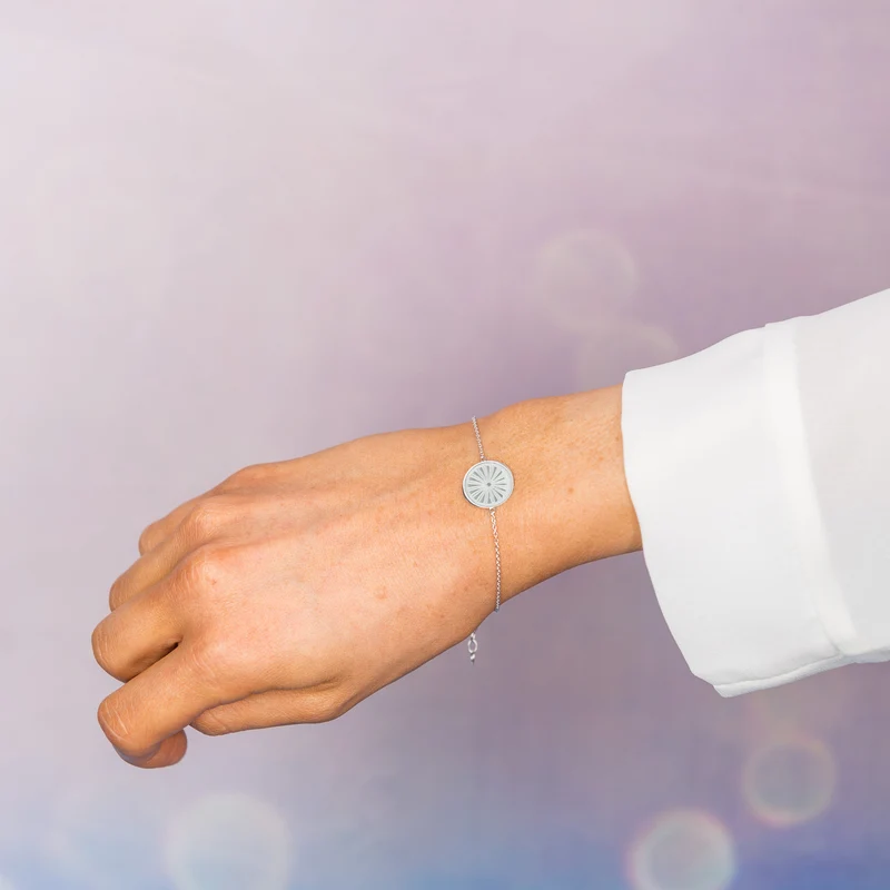 Everything I Need Disc Bracelet in Sterling Silver