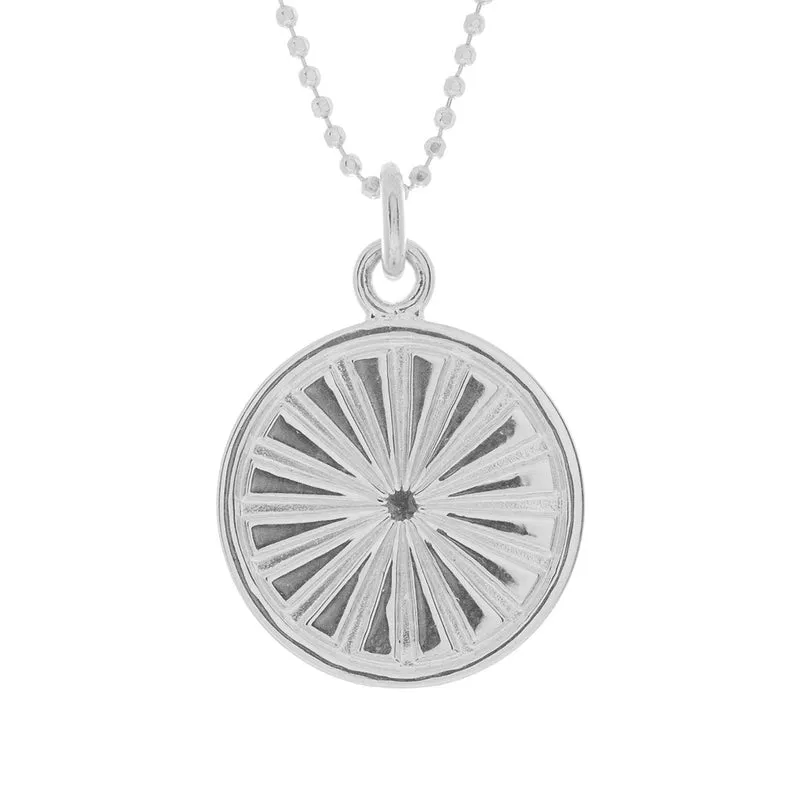 Everything I Need Disc Necklace in Sterling Silver