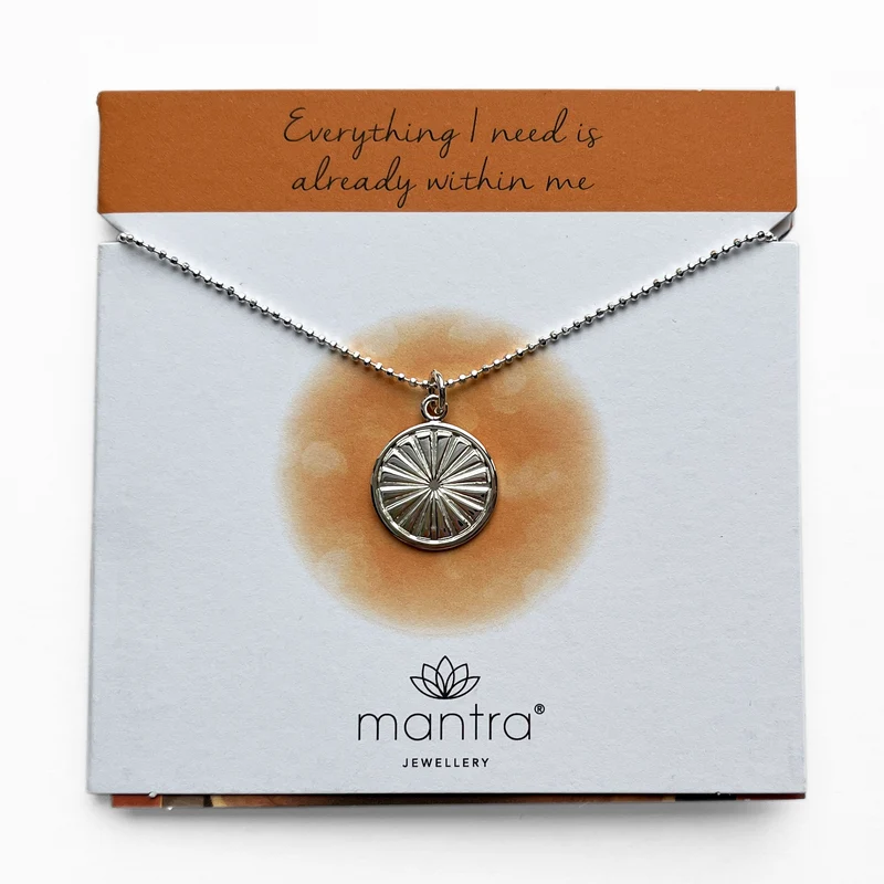 Everything I Need Disc Necklace in Sterling Silver