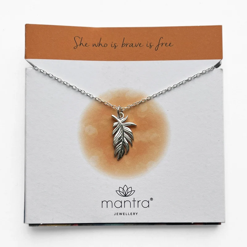 Plume Necklace in Sterling Silver