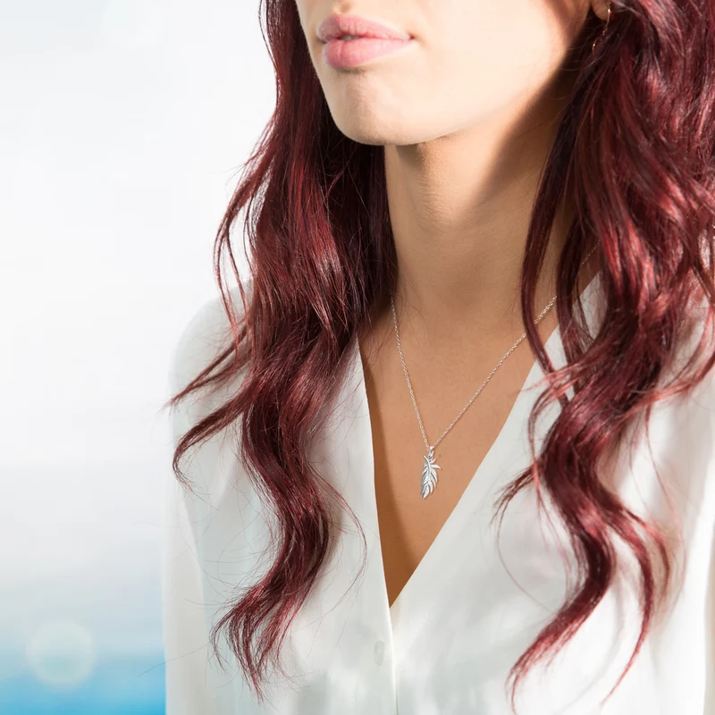 Plume Necklace in Sterling Silver