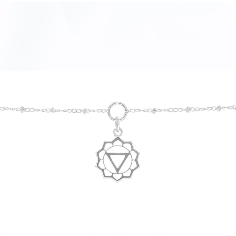Solar Plexus Chakra Charm Bracelet in Sterling Silver