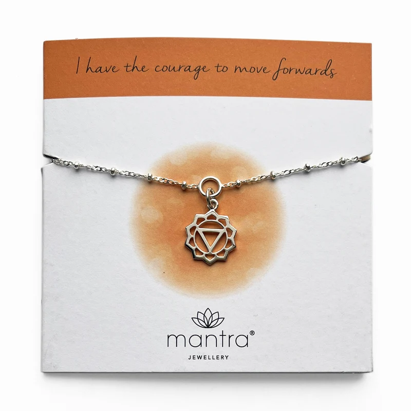 Solar Plexus Chakra Charm Bracelet in Sterling Silver