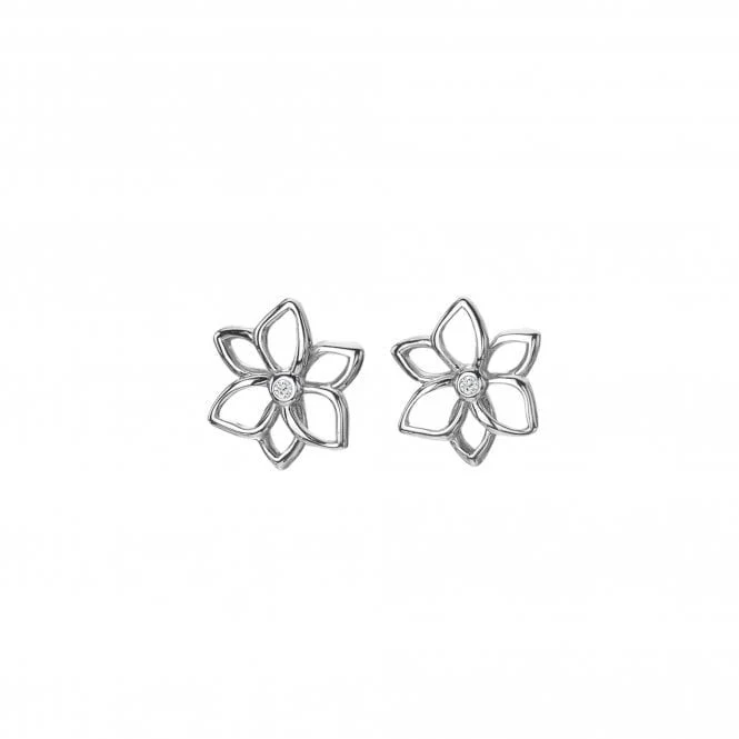 Silver Amulets Flower Earrings