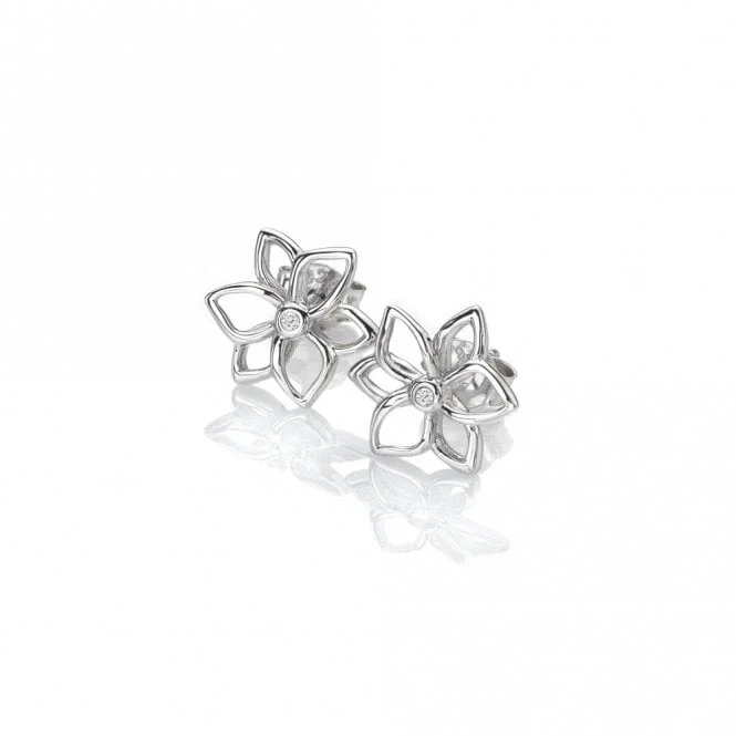 Silver Amulets Flower Earrings