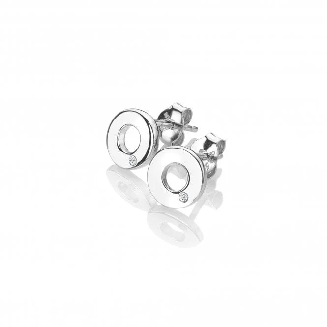 Silver Amulets Circle Earrings