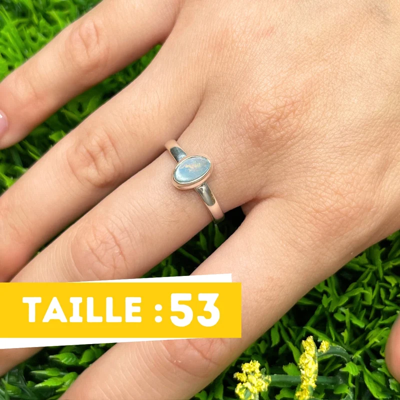 Australischer Opal-Silberring Nr. 12