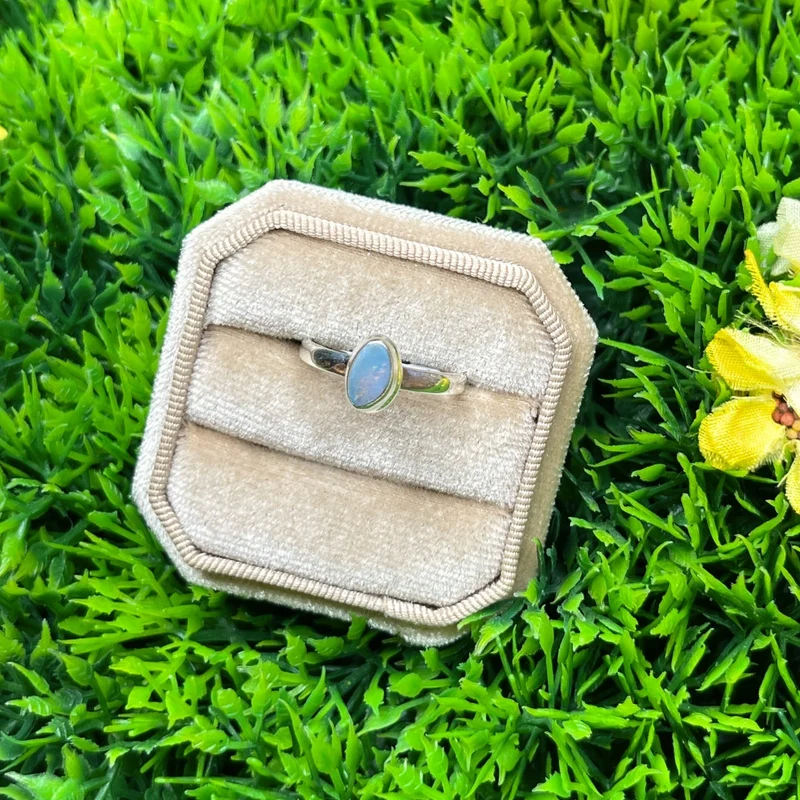 Australischer Opal-Silberring Nr. 12