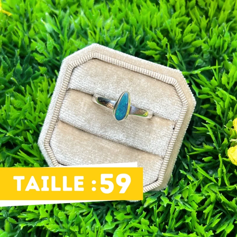 Australischer Opal-Silberring Nr. 14