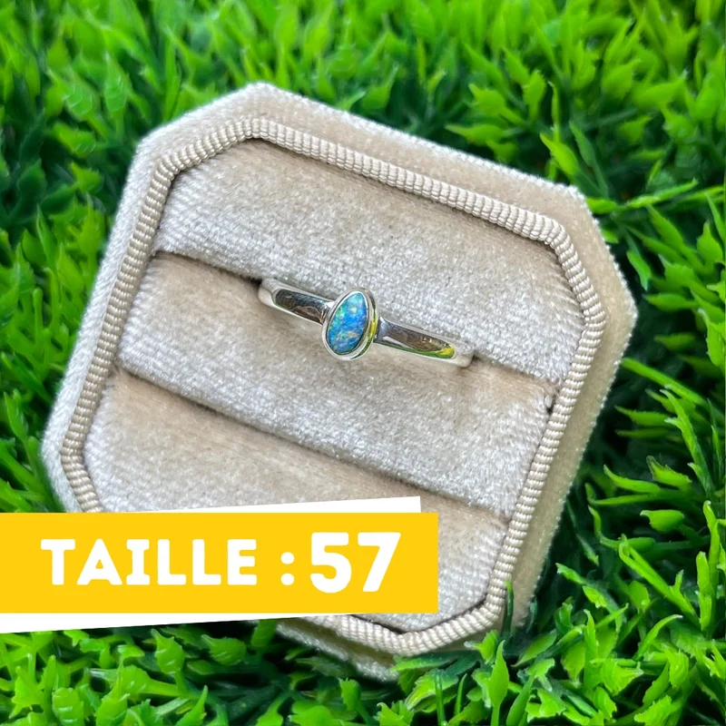 Australischer Opal-Silberring Nr. 18