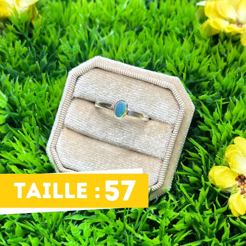 Australischer Opal-Silberring Nr. 7