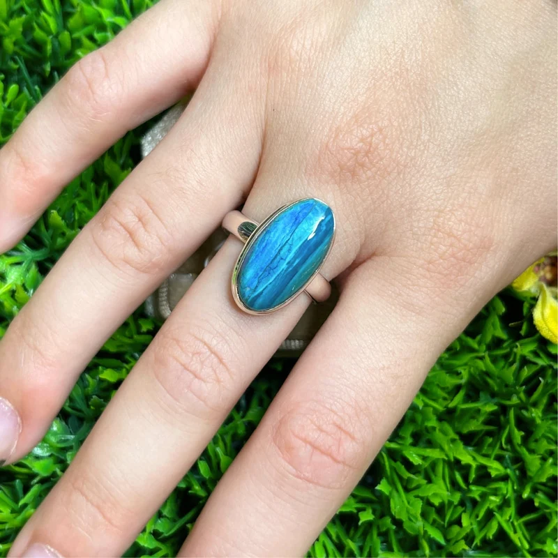 Peruanischer Blauer Opalring #48