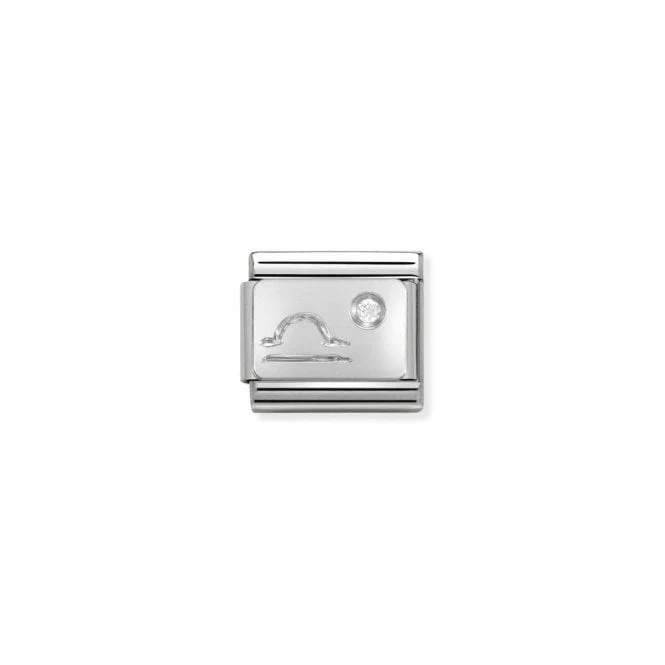 Classic Silver CZ Libra Zodiac Charms