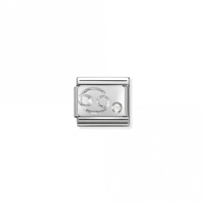 Classic Silver CZ Cancer Zodiac Charms