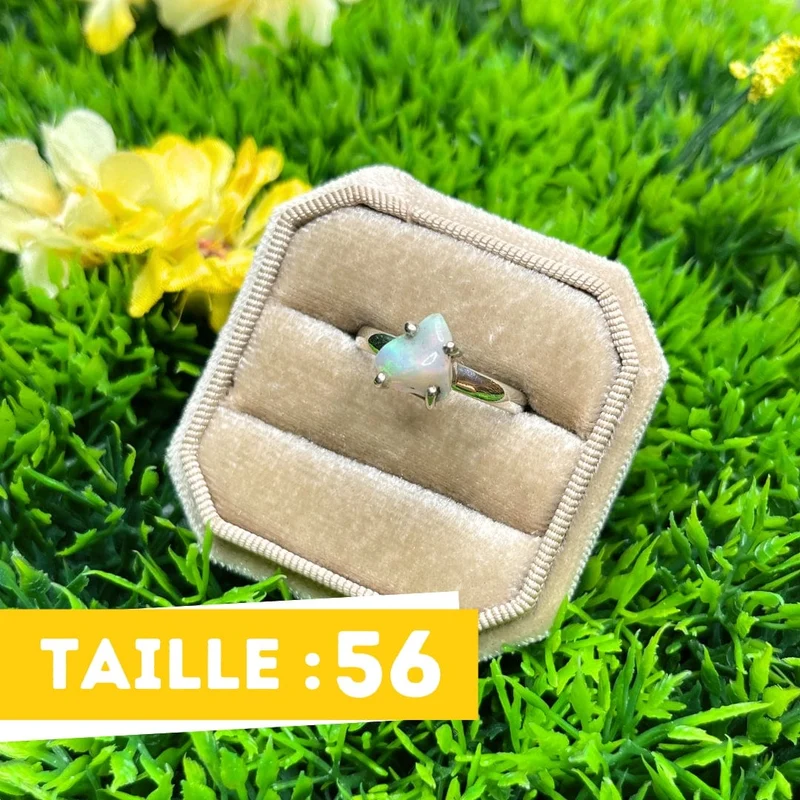 Äthiopischer Opal-Silberring #32