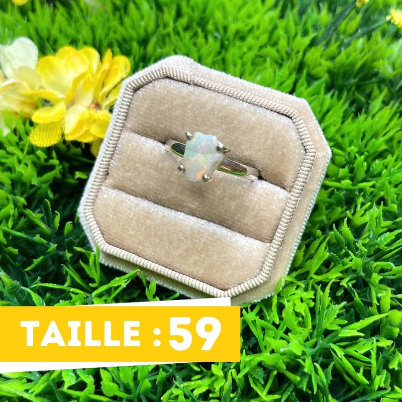 Äthiopischer Opal-Silberring #37