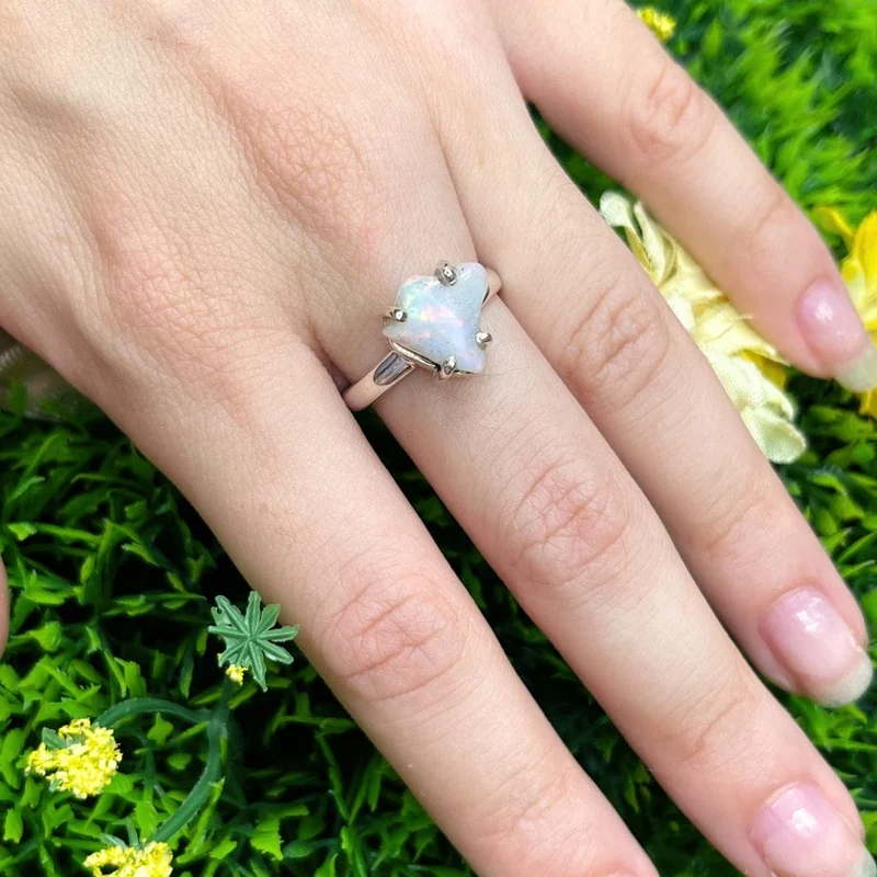 Äthiopischer Opal-Silberring #22