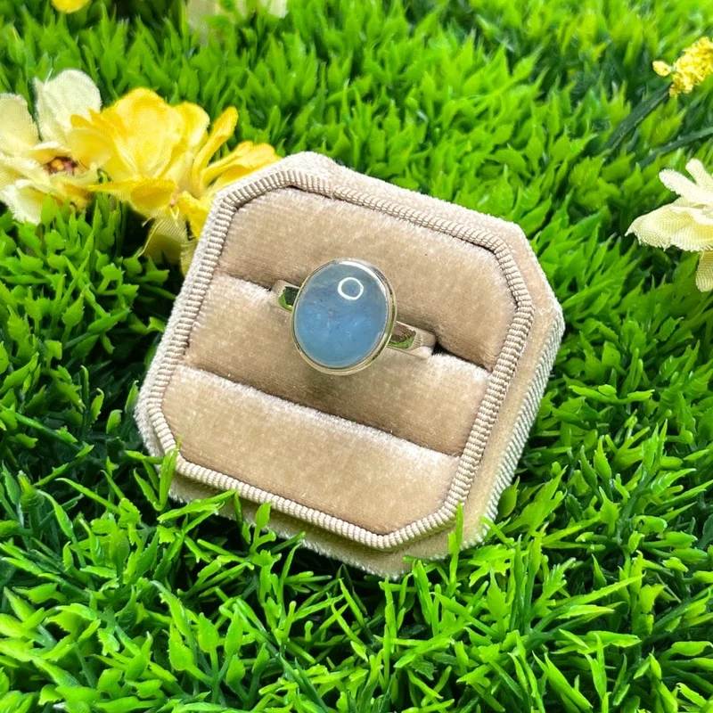 Aquamarin-Silberring #5