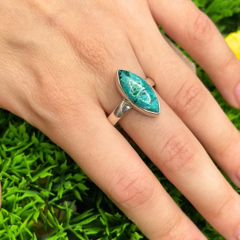Chrysokoll-Malachit-Ring #5