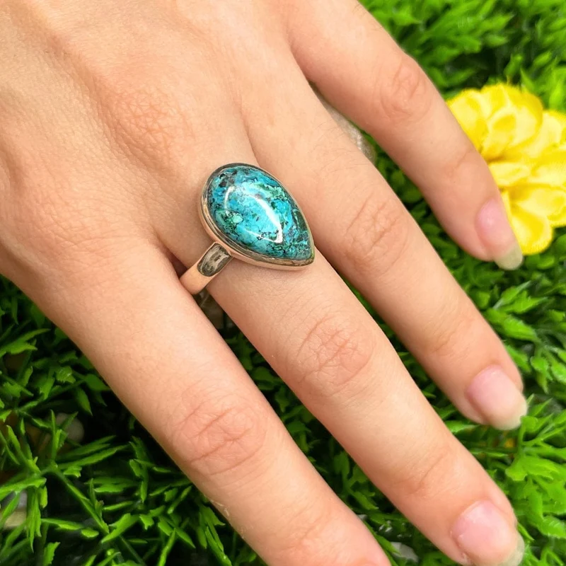 Chrysokoll-Malachit-Ring #3