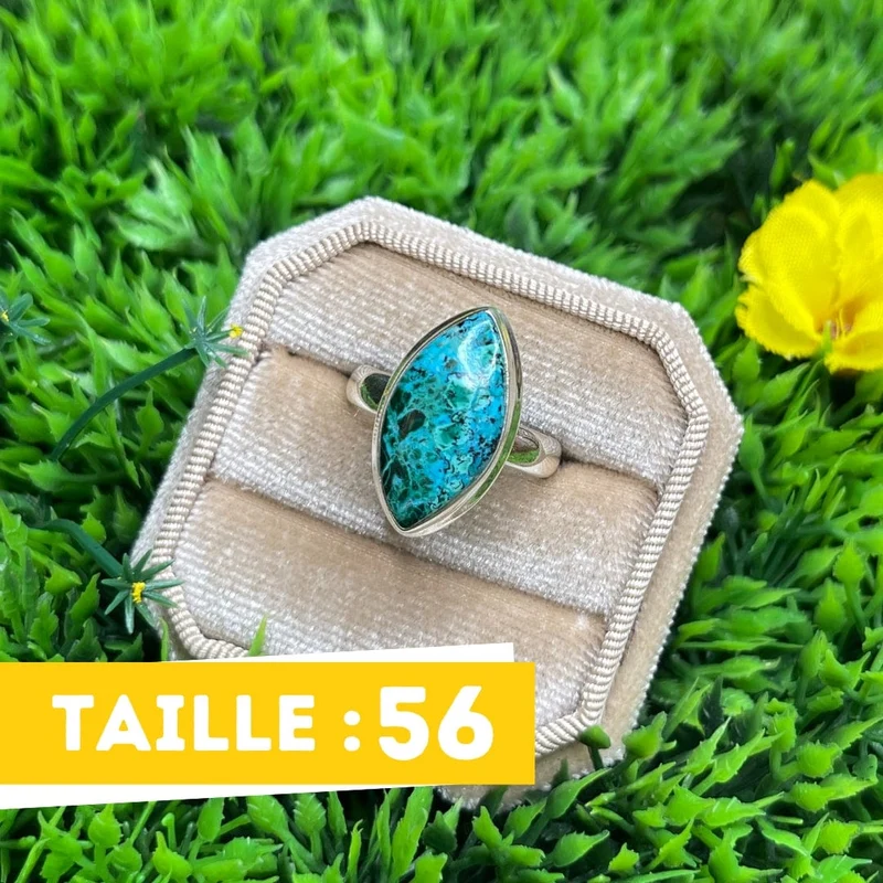 Chrysokoll-Malachit-Ring #6