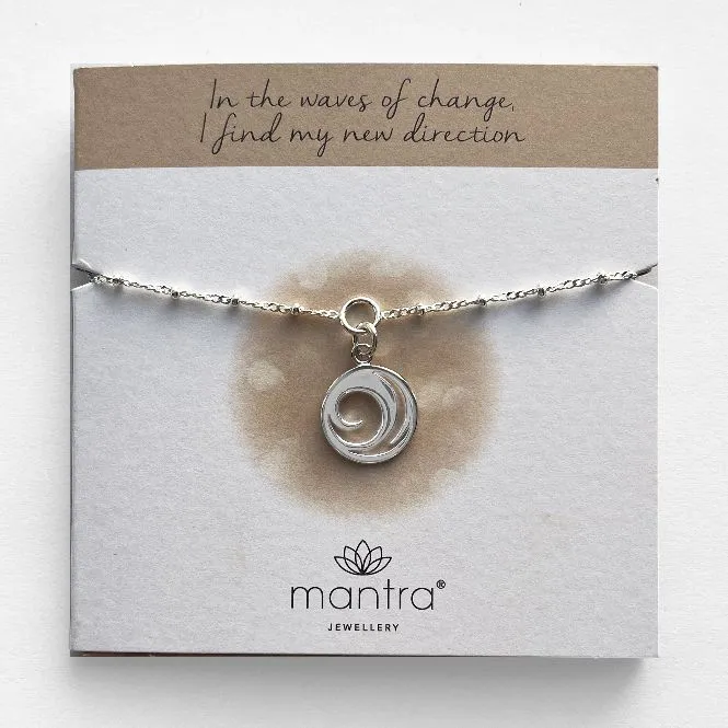 Wave Charm Bracelet in Sterling Silver