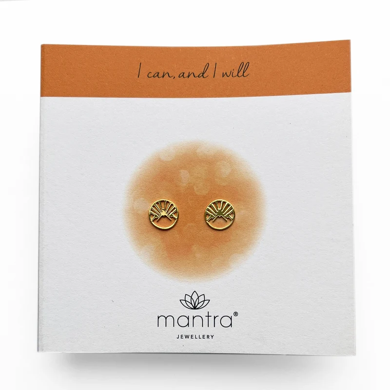 Mountain Earrings in Gold