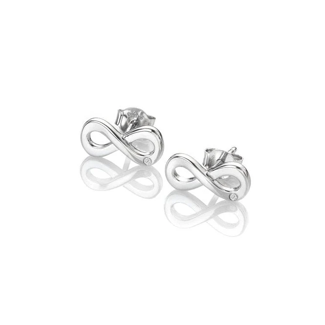 Silver Amulets Infinity Earrings